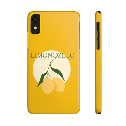 Italian Limoncello Yellow Slim Phone Cases with Lemons, Case-Mate IPHONE16 and all sizes