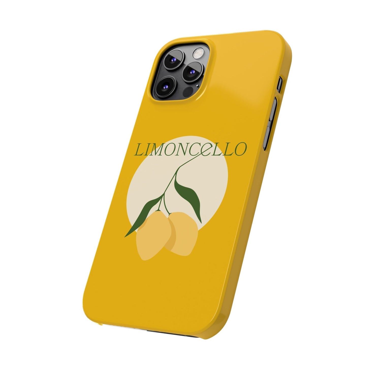 Italian Limoncello Yellow Slim Phone Cases with Lemons, Case-Mate IPHONE16 and all sizes