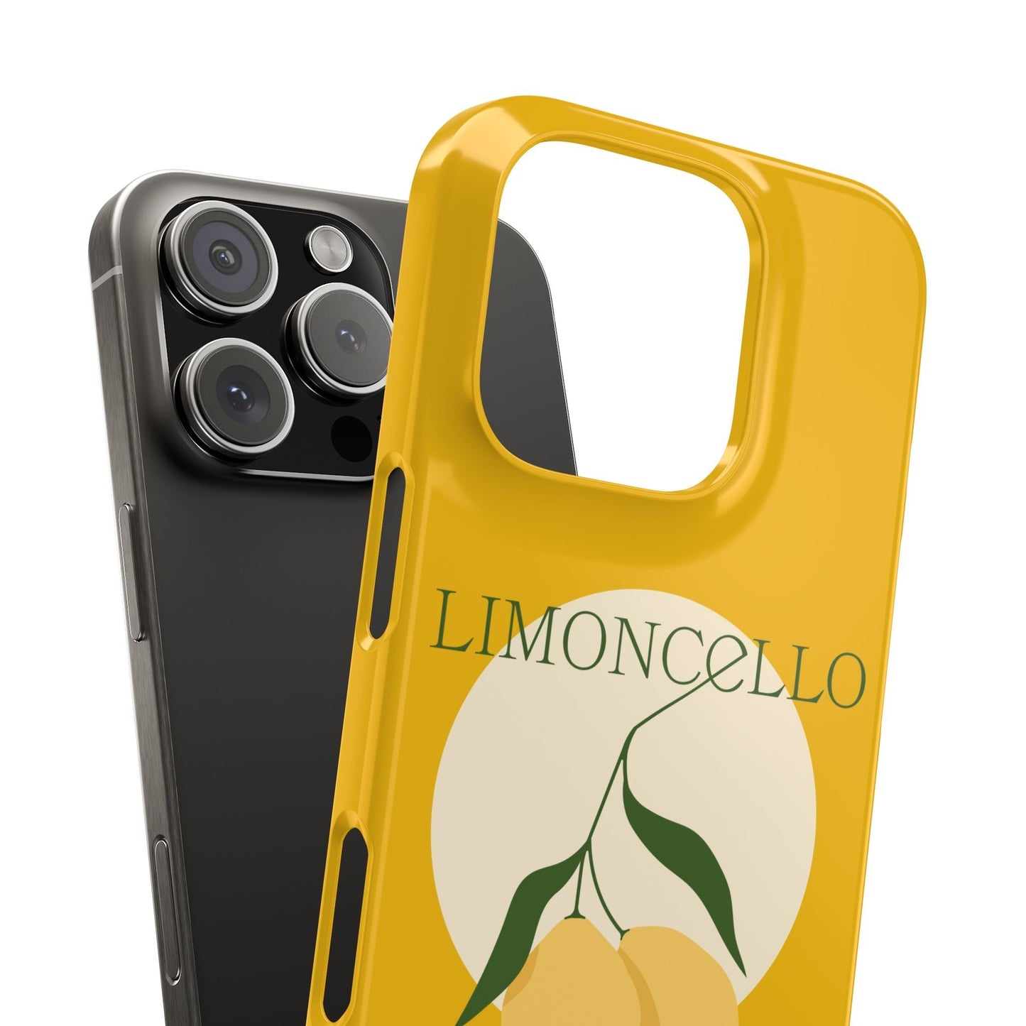 Italian Limoncello Yellow Slim Phone Cases with Lemons, Case-Mate IPHONE16 and all sizes