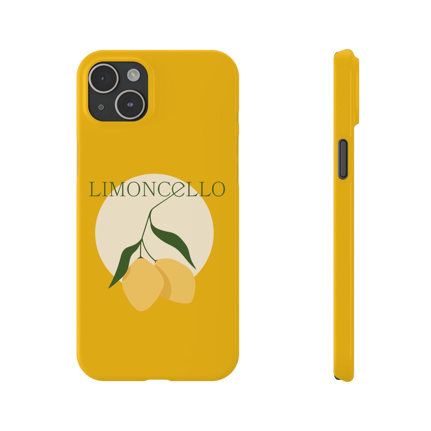 Italian Limoncello Yellow Slim Phone Cases with Lemons, Case-Mate IPHONE16 and all sizes