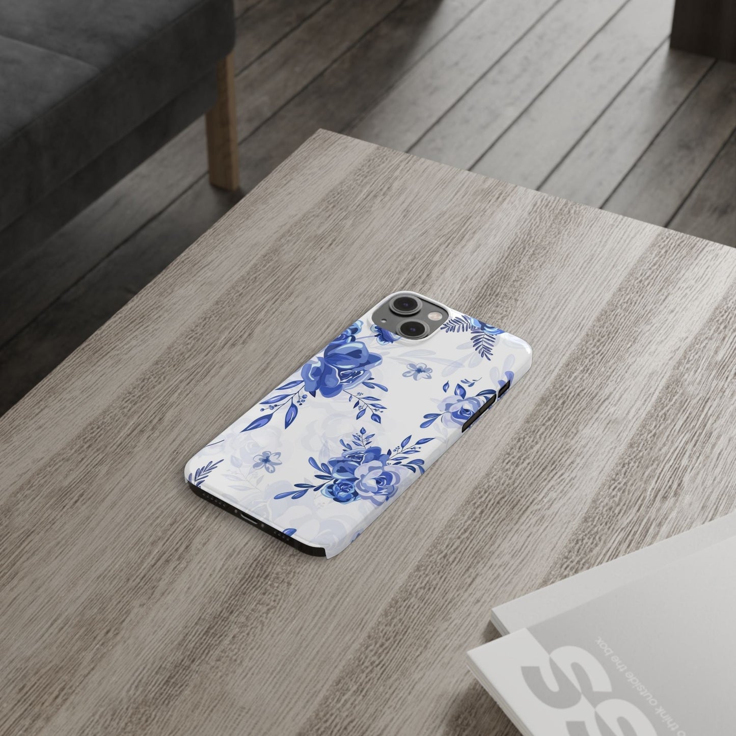French Blue and White Toille, Slim Phone Cases, Case-Mate IPHONE16 and all sizes