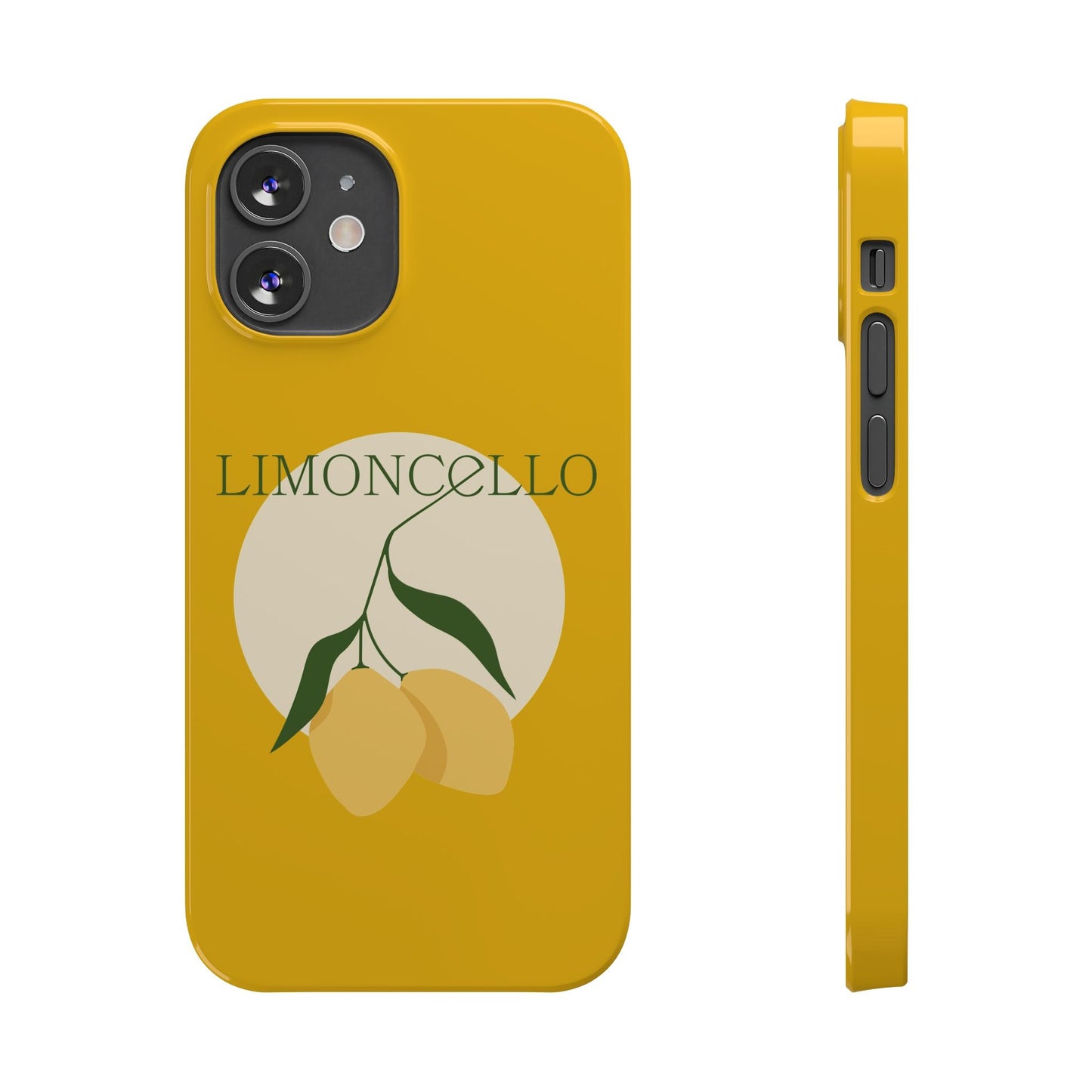 Italian Limoncello Yellow Slim Phone Cases with Lemons, Case-Mate IPHONE16 and all sizes