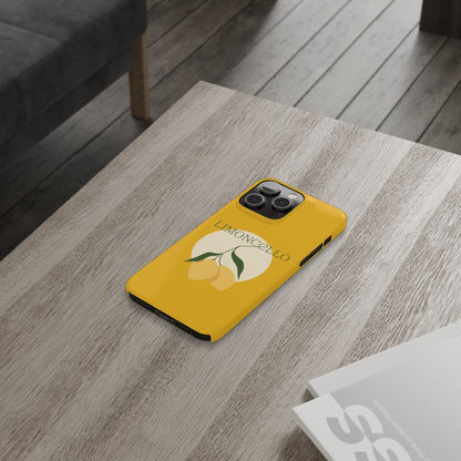 Italian Limoncello Yellow Slim Phone Cases with Lemons, Case-Mate IPHONE16 and all sizes