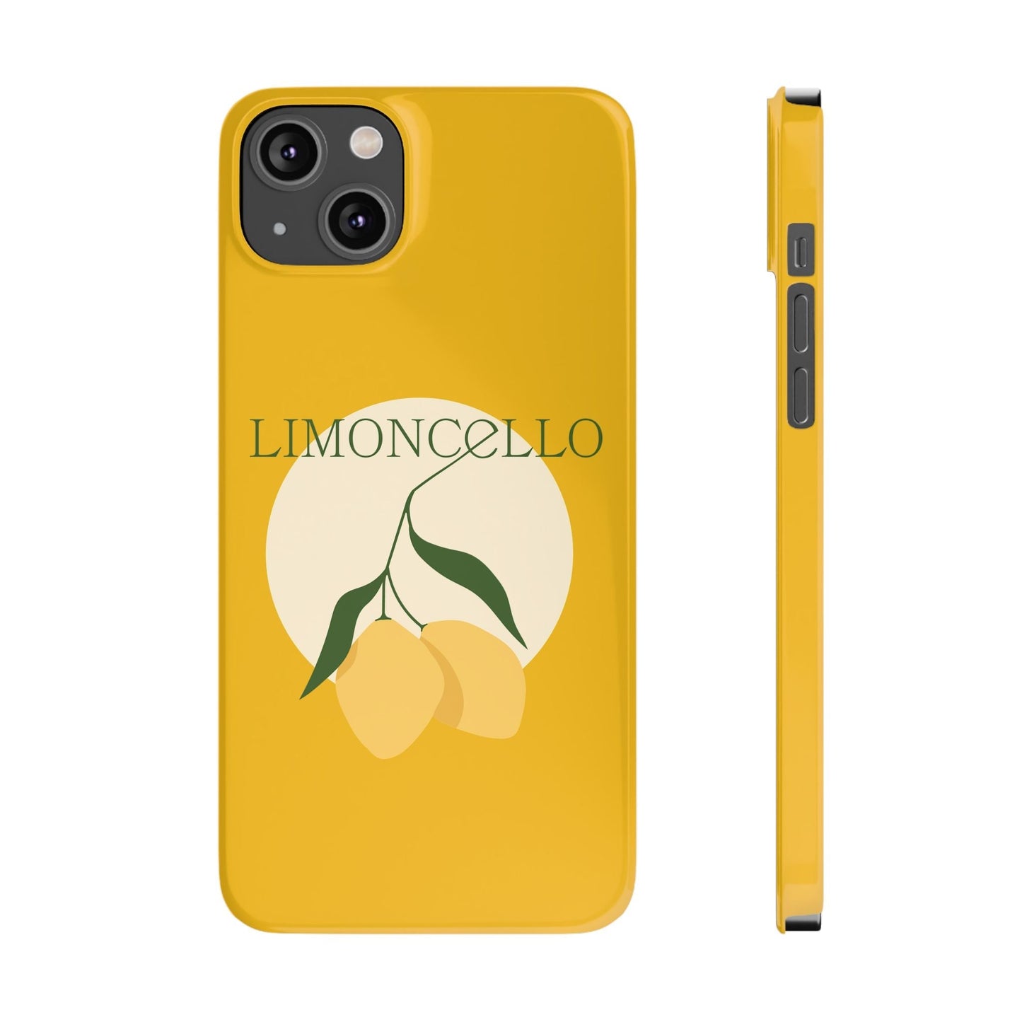 Italian Limoncello Yellow Slim Phone Cases with Lemons, Case-Mate IPHONE16 and all sizes