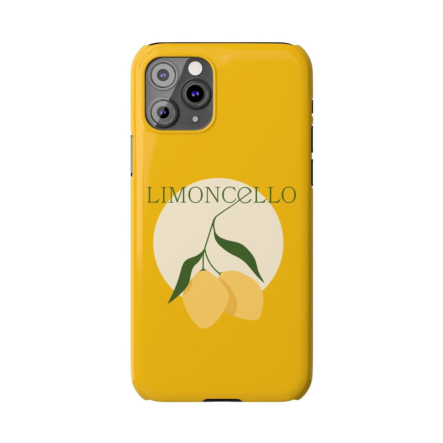 Italian Limoncello Yellow Slim Phone Cases with Lemons, Case-Mate IPHONE16 and all sizes